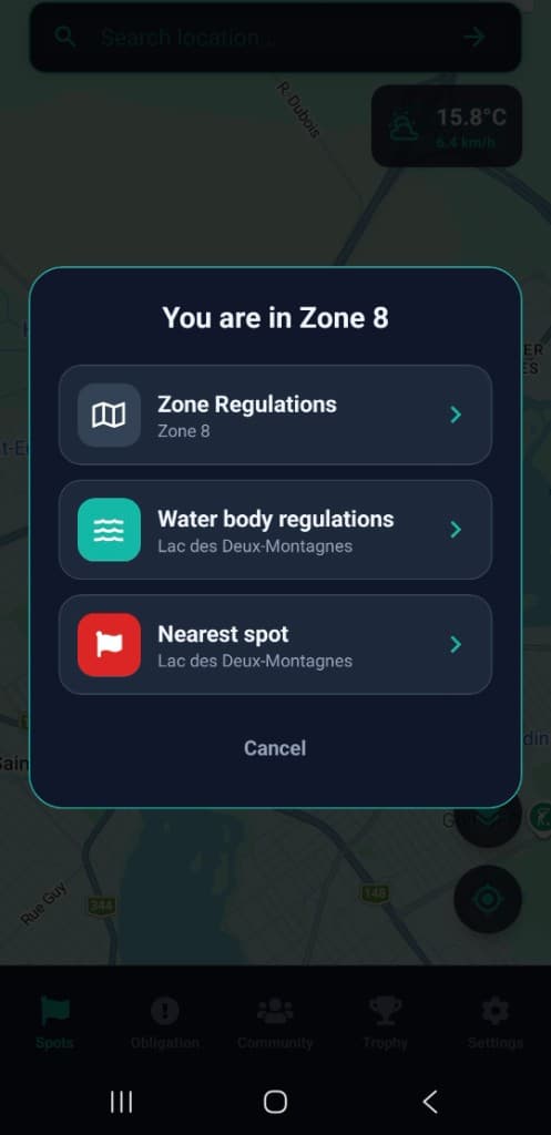 Spot-I-Pêche screenshot